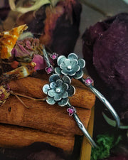 Floral Bracelet - Sterling Silver