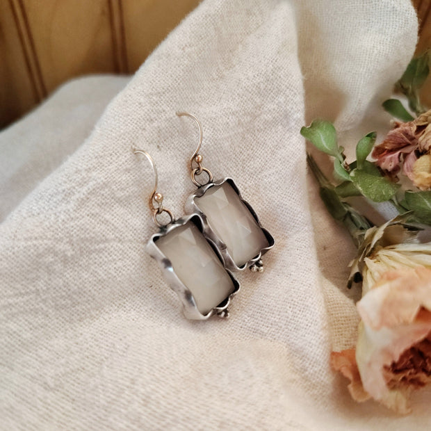 Picture Frame Mixed Metal Earrings