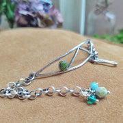 ZigZag BRACELET - Green Turquoise - Art In Motion Jewelry & Metal Studio LLC