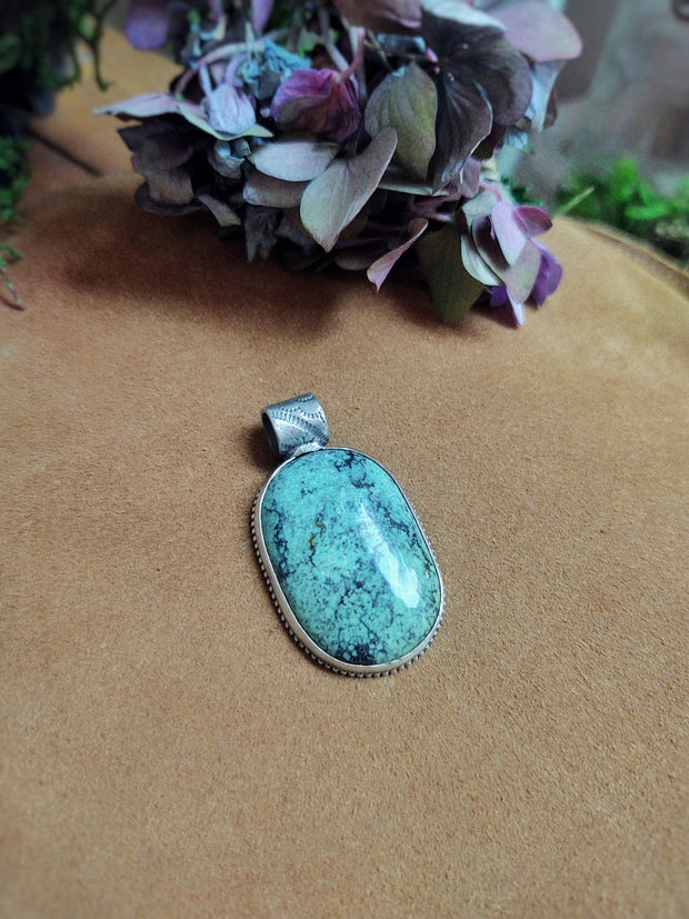 Turquoise Artisan Pendant - Art In Motion Jewelry & Metal Studio LLC