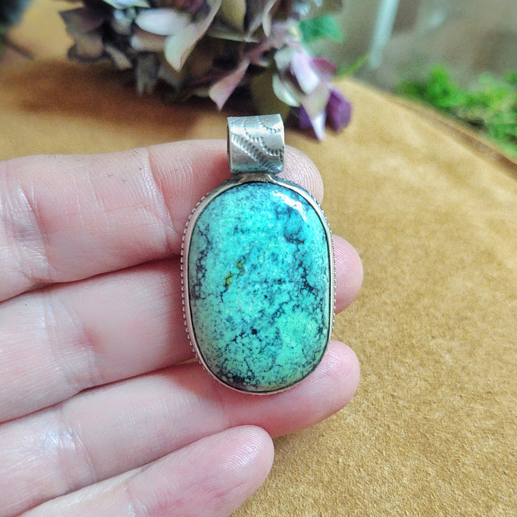 Turquoise Artisan Pendant - Art In Motion Jewelry & Metal Studio LLC