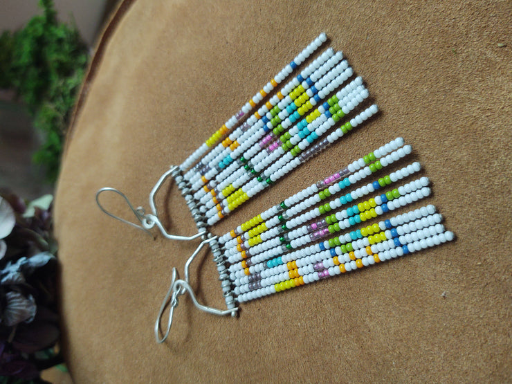 Abstract Beaded Earrings - Art In Motion Jewelry & Metal Studio LLC