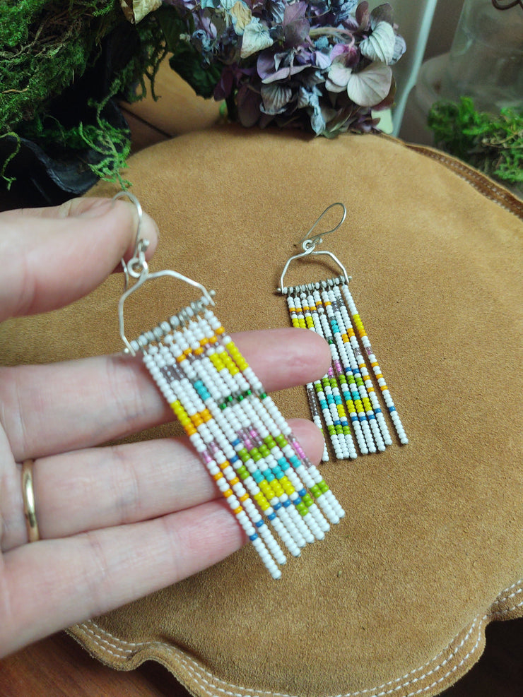 Abstract Beaded Earrings - Art In Motion Jewelry & Metal Studio LLC