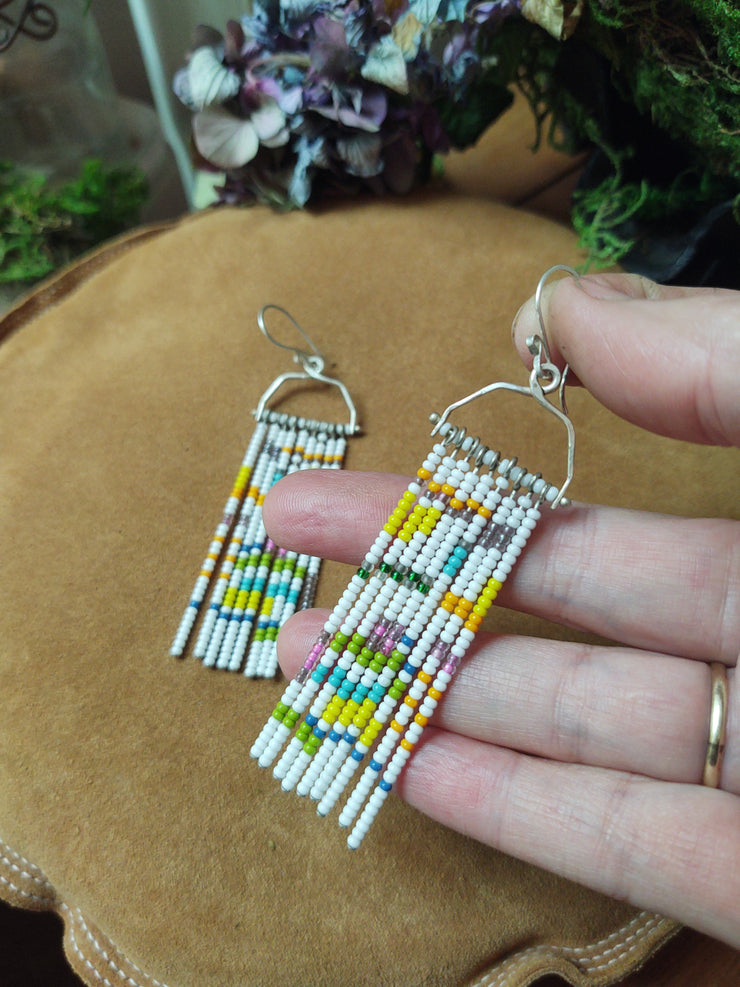 Abstract Beaded Earrings - Art In Motion Jewelry & Metal Studio LLC