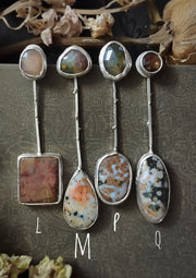 MIX AND MATCH - Ocean Jasper Dangle Post Earrings - Art In Motion Jewelry & Metal Studio LLC