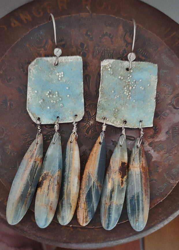 Artisan Earrings - Enameled - Art In Motion Jewelry & Metal Studio LLC