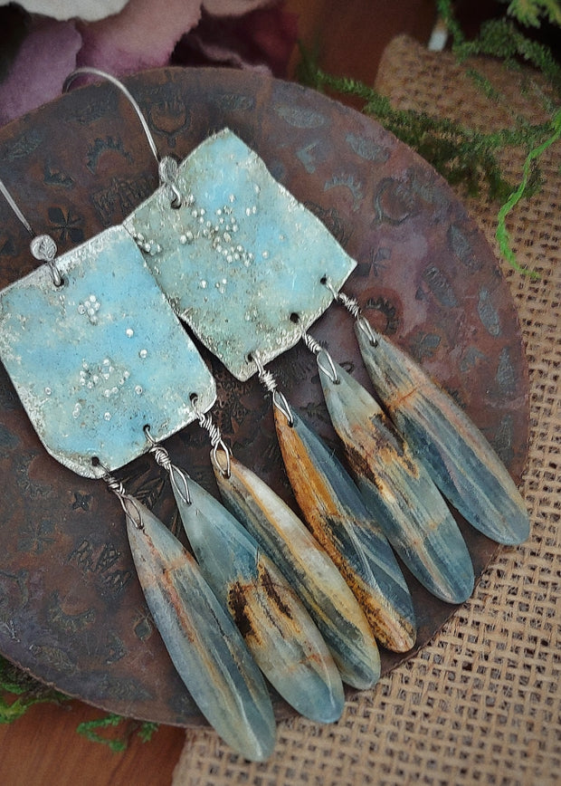 Artisan Earrings - Enameled - Art In Motion Jewelry & Metal Studio LLC