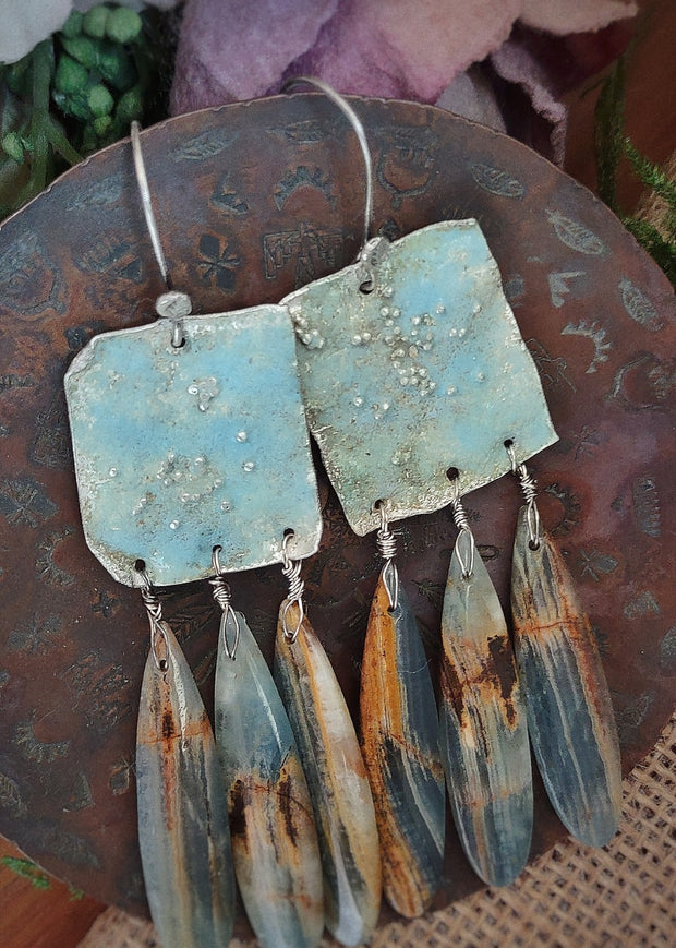 Artisan Earrings - Enameled - Art In Motion Jewelry & Metal Studio LLC