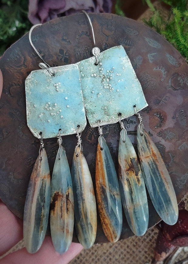 Artisan Earrings - Enameled - Art In Motion Jewelry & Metal Studio LLC