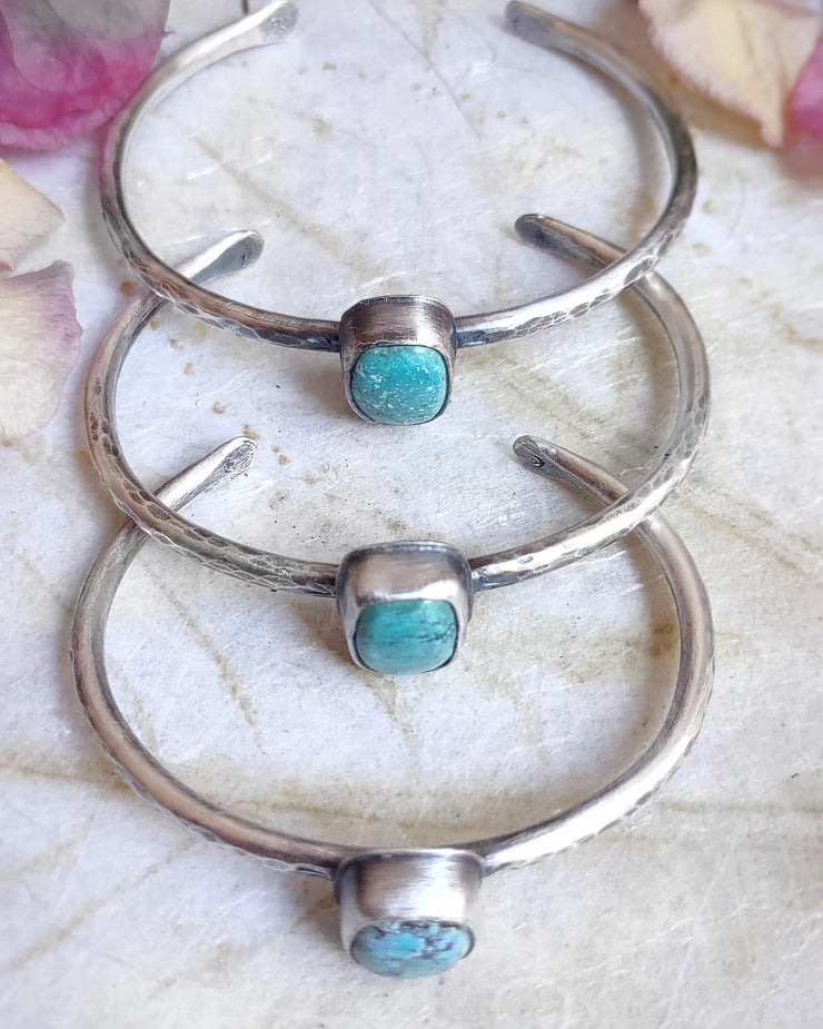 Kingman Turquoise Rustic Cuff Bracelet - Art In Motion Jewelry & Metal Studio LLC