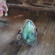 Opalized Wood - STATEMENT RING - Art In Motion Jewelry & Metal Studio LLC