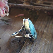 Opalized Wood - STATEMENT RING - Art In Motion Jewelry & Metal Studio LLC