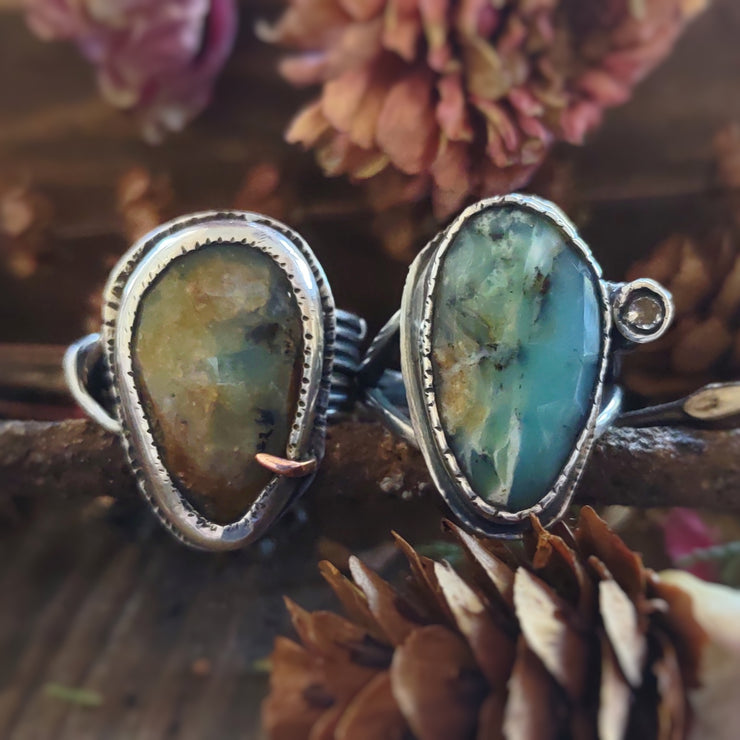 Opalized Wood - STATEMENT RING - Art In Motion Jewelry & Metal Studio LLC