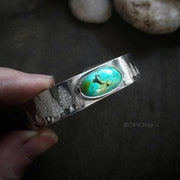 INTO THE FOREST • Turquoise Bracelet • Sterling Silver or 14k Gold - Art In Motion Jewelry & Metal Studio LLC