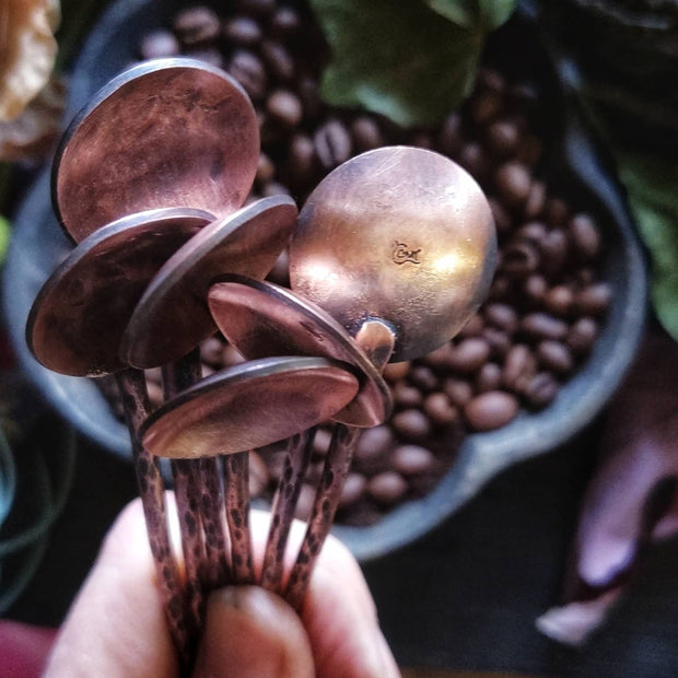 Hand Forged Copper Tea or Bar Spoon - Art In Motion Jewelry & Metal Studio LLC