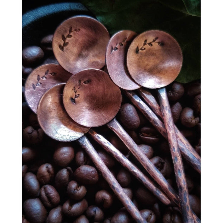 Hand Forged Copper Tea or Bar Spoon - Art In Motion Jewelry & Metal Studio LLC