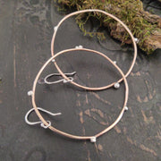 FULL CIRCLE - Bronze & Sterling silver hoop earring - Art In Motion Jewelry & Metal Studio LLC