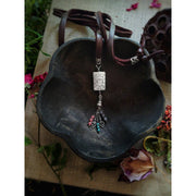 FLORAL HOLLOW FORM TASSEL - Beaded Necklace - Art In Motion Jewelry & Metal Studio LLC