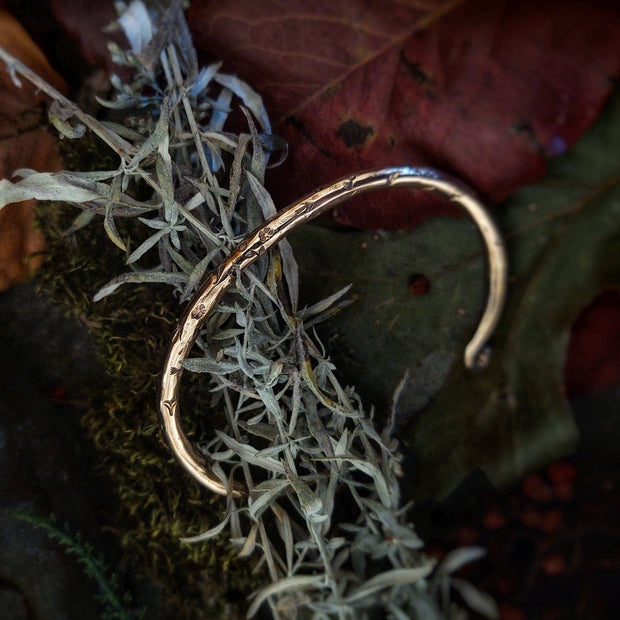 TRIBAL CUFF - BANGLE BRACELET - Bali Style Thick Stack Bracelet - Gold Filled - Art In Motion Jewelry & Metal Studio LLC