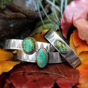 INTO THE FOREST • Turquoise Bracelet • Sterling Silver or 14k Gold - Art In Motion Jewelry & Metal Studio LLC