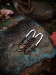 PHORIA - ASYMMETRICAL EARRINGS - Sterling Silver - Art In Motion Jewelry & Metal Studio LLC