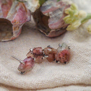 WATERMELON TOURMALINE - MISMATCHED STUD - Earrings - Art In Motion Jewelry & Metal Studio LLC