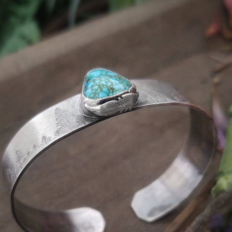 INTO THE FOREST • Turquoise Bracelet • Sterling Silver or 14k Gold - Art In Motion Jewelry & Metal Studio LLC