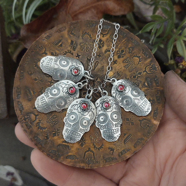 SUGAR SKULL ~ PENDANT - Art In Motion Jewelry & Metal Studio LLC