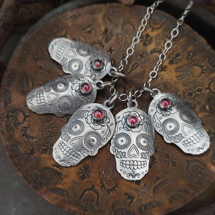 SUGAR SKULL ~ PENDANT - Art In Motion Jewelry & Metal Studio LLC