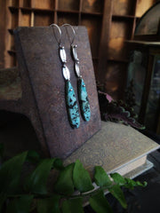 IRMA Earrings - Sterling Silver - Turquoise - Art In Motion Jewelry & Metal Studio LLC