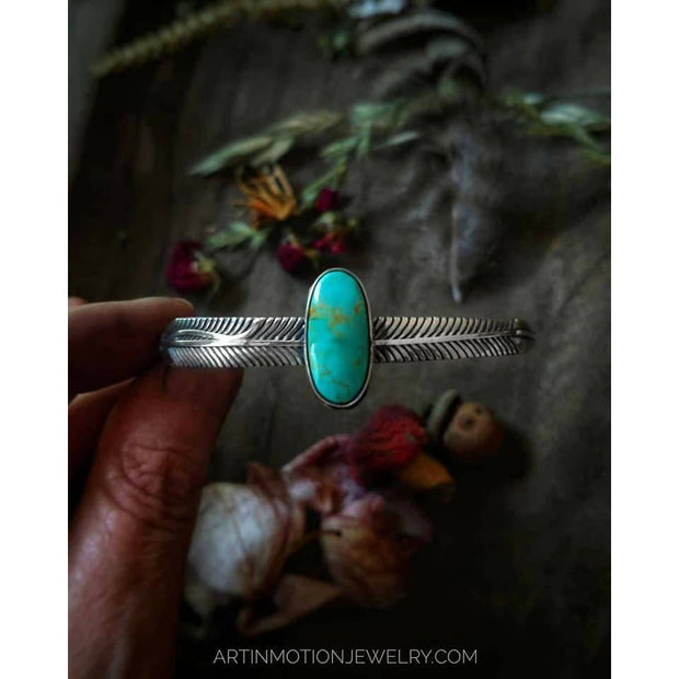 FREEDOM • Turquoise & Silver Bracelet - Art In Motion Jewelry & Metal Studio LLC