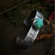 INTO THE FOREST • Turquoise Bracelet • Sterling Silver or 14k Gold - Art In Motion Jewelry & Metal Studio LLC