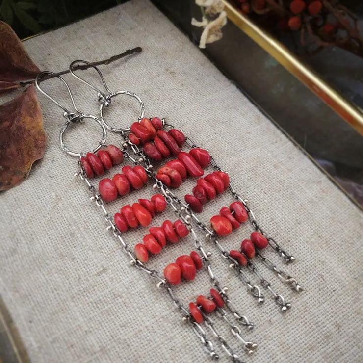 STANZA - Beaded - Sterling Silver - Artisan Earrings - Art In Motion Jewelry & Metal Studio LLC