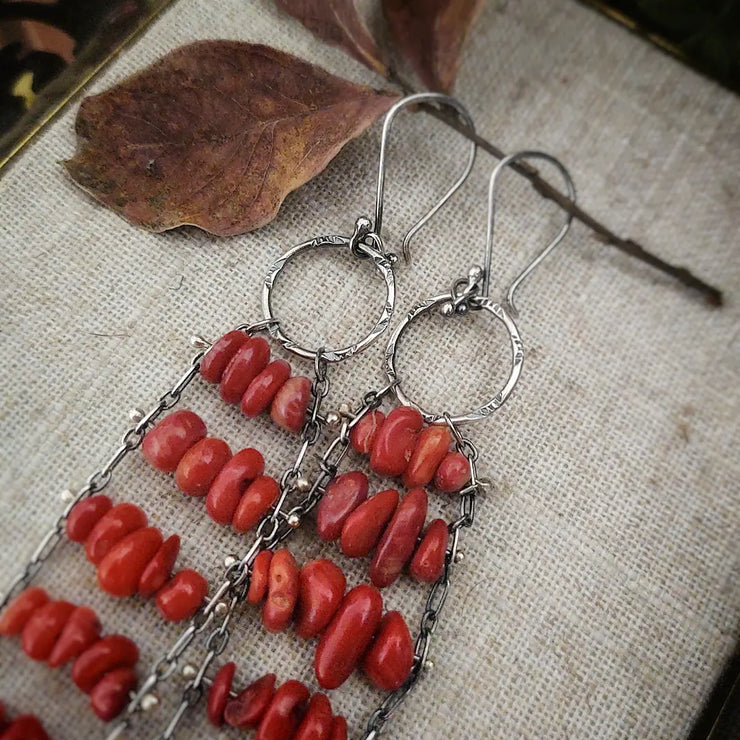 STANZA - Beaded - Sterling Silver - Artisan Earrings - Art In Motion Jewelry & Metal Studio LLC